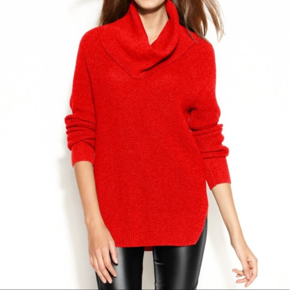 MICHAEL Michael Kors Red Knit Cowl Neck Sweater